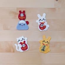 【兔兔招財特輯】達摩燙貼 刺繡貼紙 貼紙行李箱貼紙