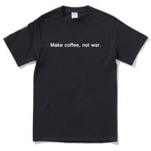 Make coffee not war 短袖T恤 黑色 咖啡 文青 文字 英文