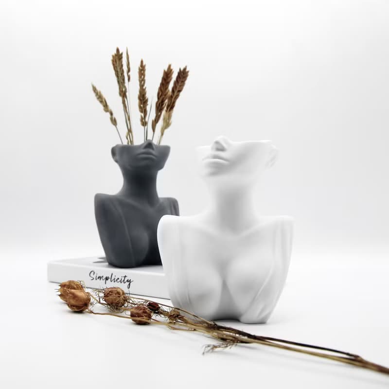 Human Face Aroma VASE I 花瓶擴香石 I 水泥花器 I 附精油－