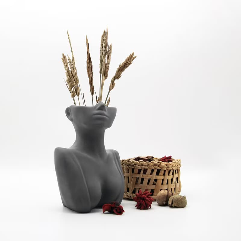 Human Face Aroma VASE I 花瓶擴香石 I 水泥花器 I 附精油－