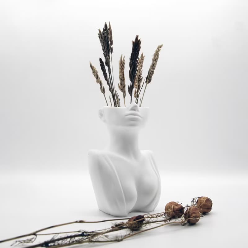Human Face Aroma VASE I 花瓶擴香石 I 水泥花器 I 附精油－