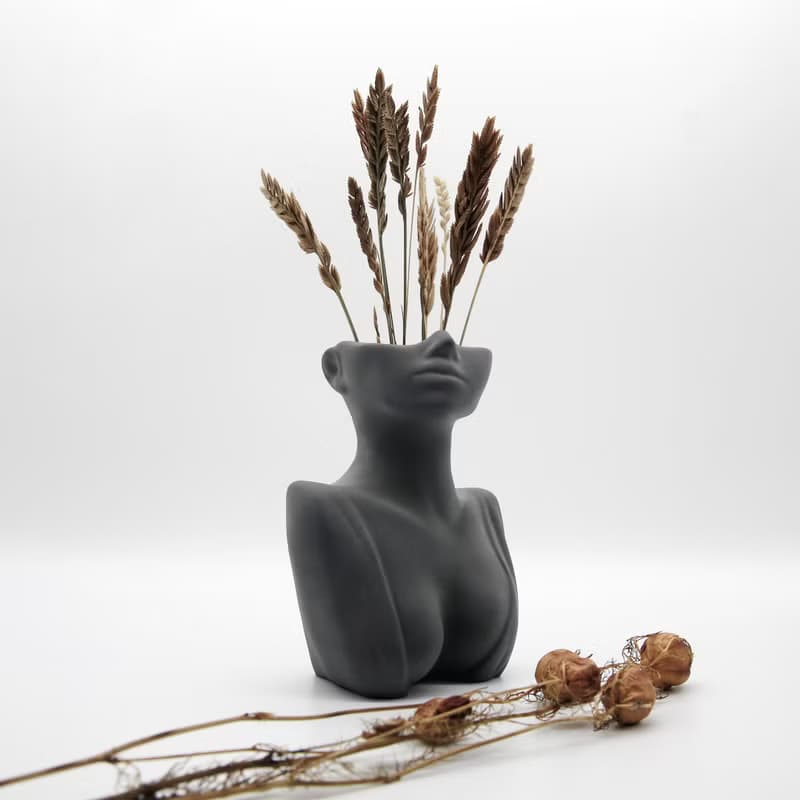 Human Face Aroma VASE I 花瓶擴香石 I 水泥花器 I 附精油－