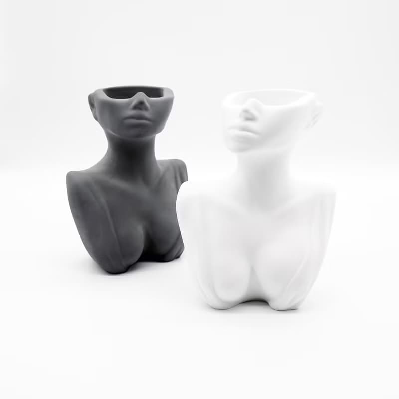 Human Face Aroma VASE I 花瓶擴香石 I 水泥花器 I 附精油－