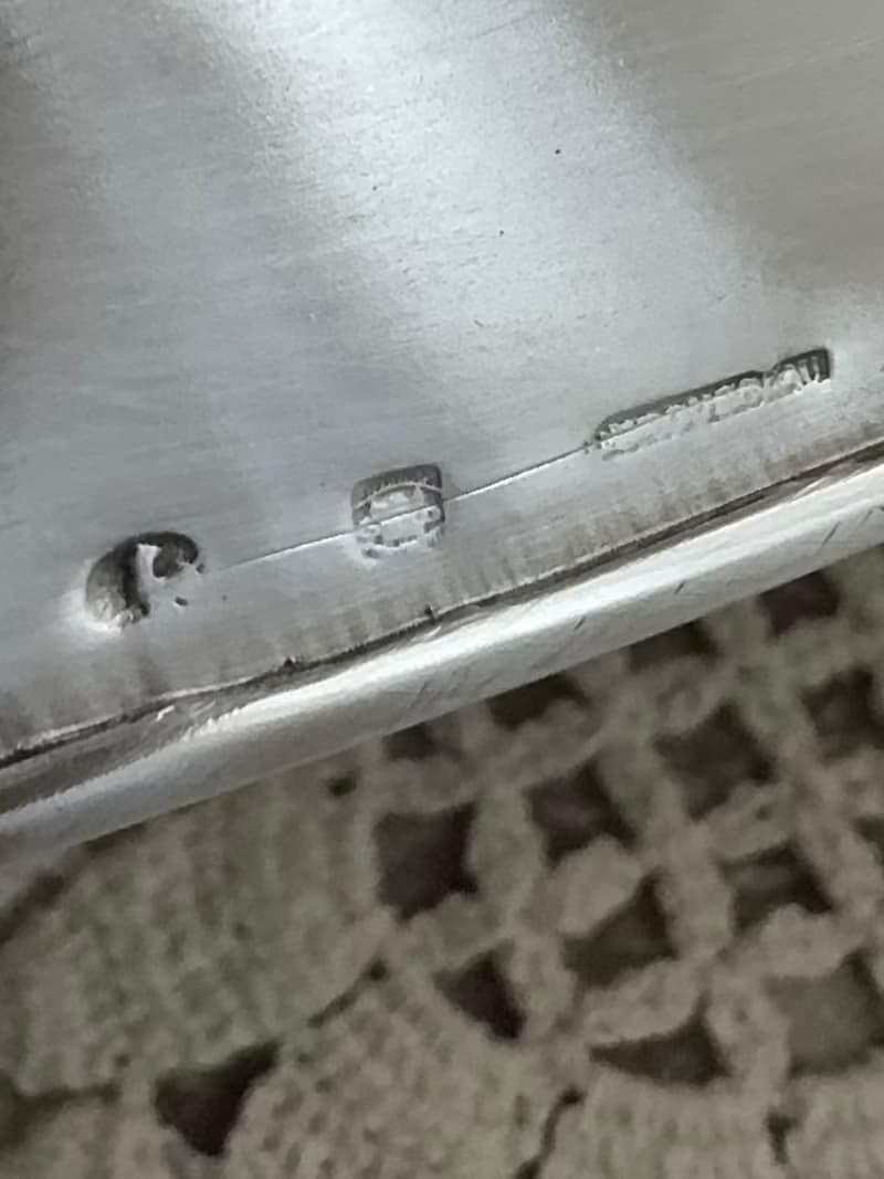 50348-絕美法國19世紀末鍍銀點心盤附四格可移動水晶容器