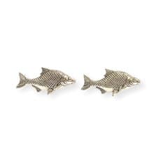 Victorian Style Fish Cufflinks 925 Sterling Silver Mens Fathers Day Gift