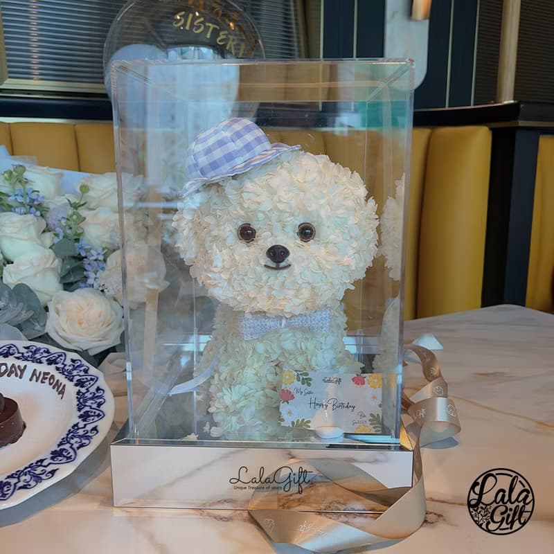 永生花 / 比熊犬 / 永生花公仔