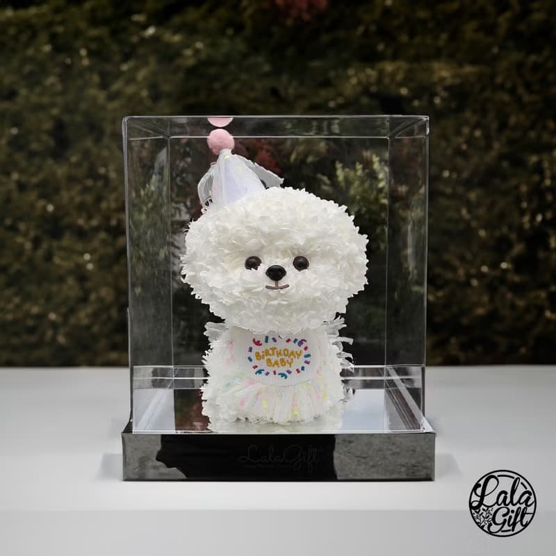 永生花 / 比熊犬 / 永生花公仔