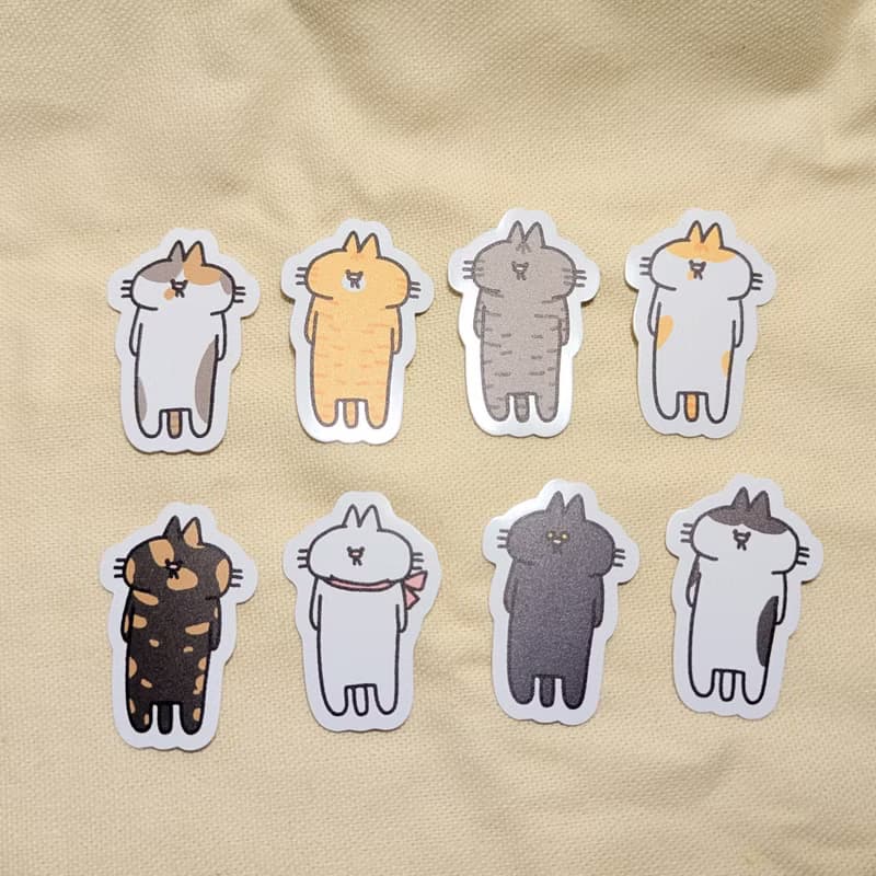 喵鼻家族防水小貼紙