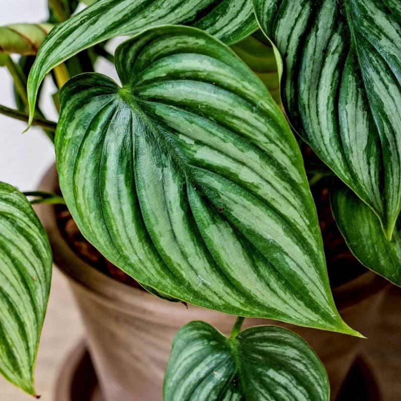 西瓜普洛蔓綠絨摩卡陶盆栽 開幕盆栽 桌上盆栽 送禮