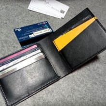 特別款真皮短夾  黃帶紋典藏一件