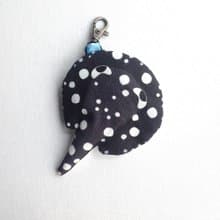 設計款BS140a - 【純棉帆布】野生黑白皇冠魟迷你錢包