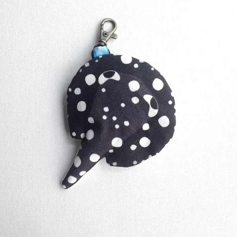 設計款BS140a - 【純棉帆布】野生黑白皇冠魟迷你錢包