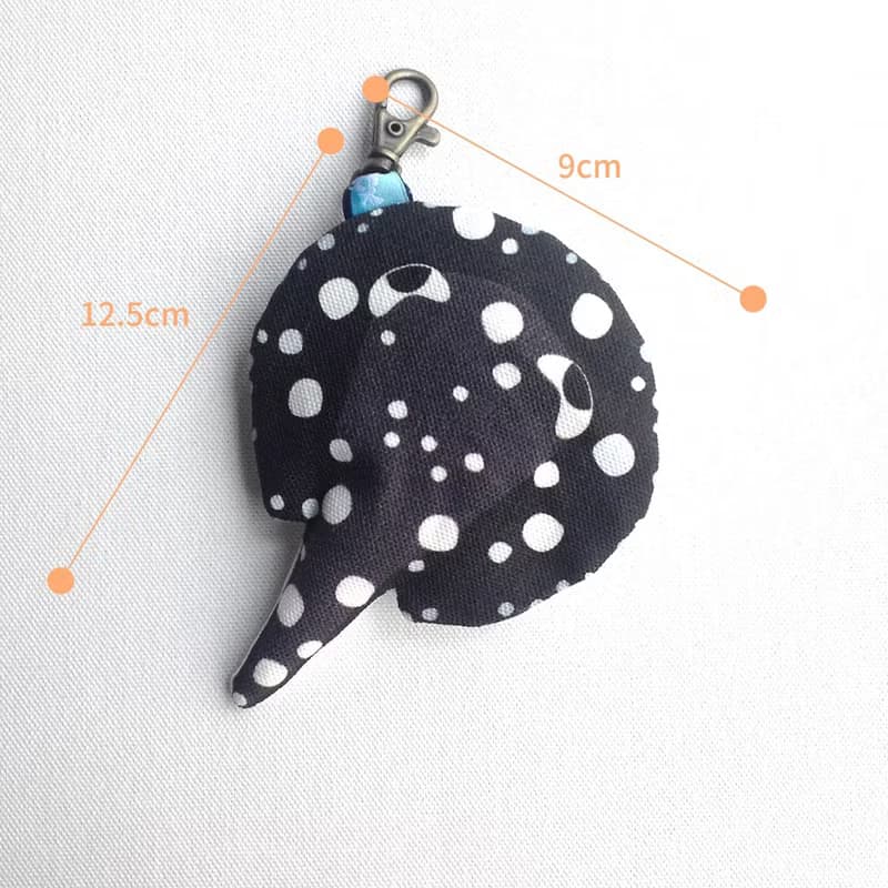 設計款BS140a - 【純棉帆布】野生黑白皇冠魟迷你錢包