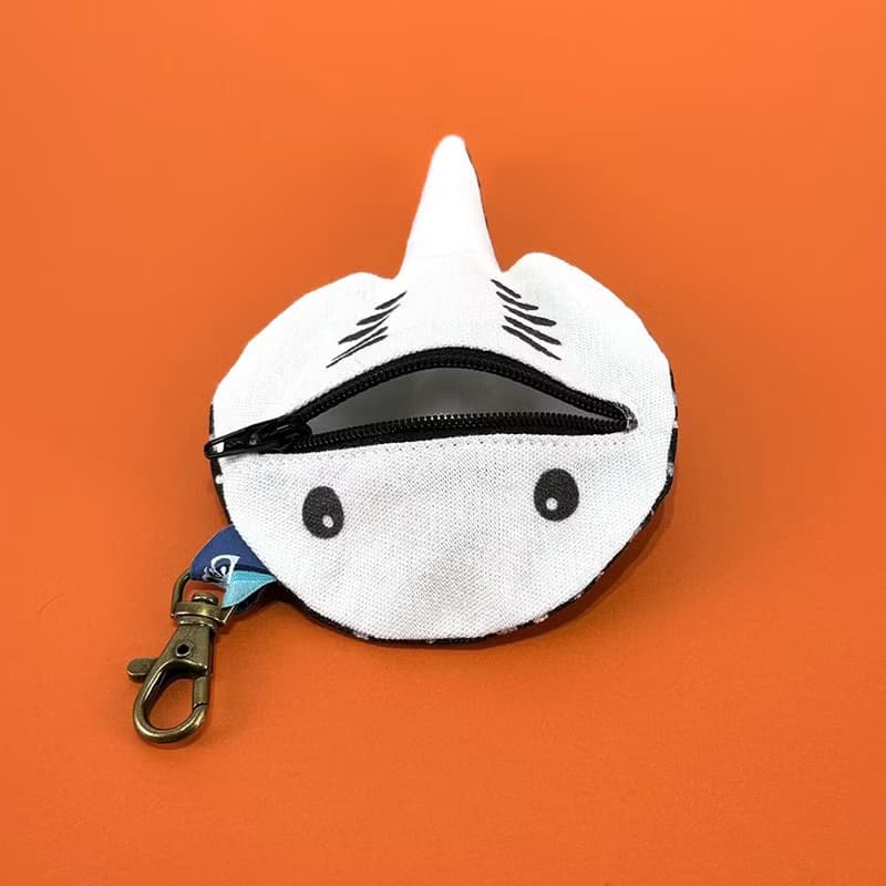 設計款BS140a - 【純棉帆布】野生黑白皇冠魟迷你錢包