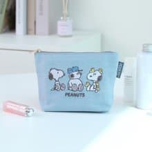 Peanuts史努比牛仔船型收納包 手足-Snoopy Olaf 歐拉夫刺繡化妝