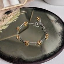 碎花不鏽鋼(金色)手鍊 手環