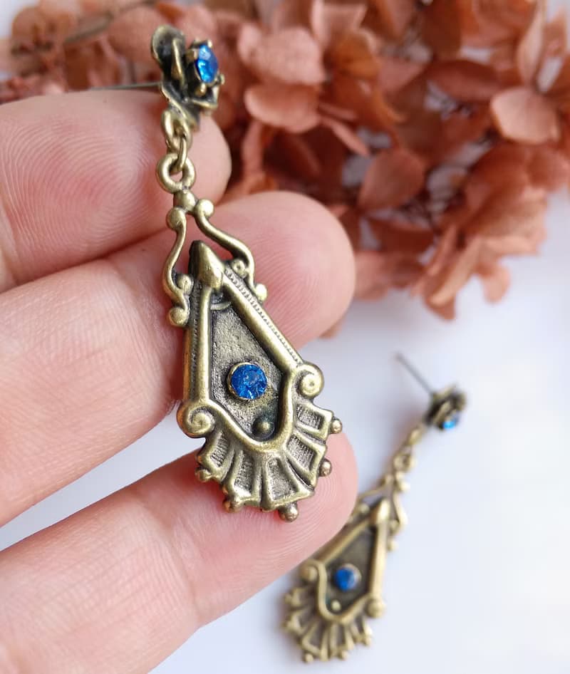 Vintage Jewelry 西洋古董飾品 復古優美 垂墜 針式耳環