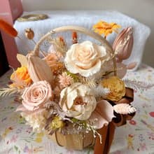 【母親節花禮】flower-of-life 密瓜村的春日派對 永生花提籃