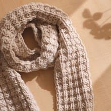 【台北棒針編織】鬆餅格圍巾 / 毛線編織體驗