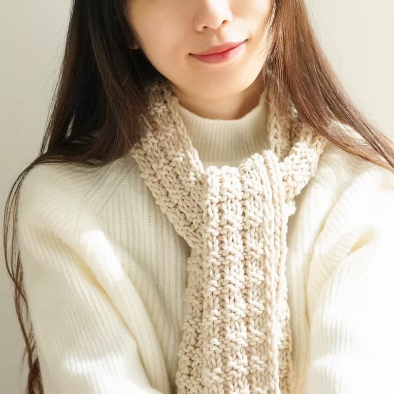 【體驗】【台北棒針編織】鬆餅格圍巾 / 毛線編織體驗