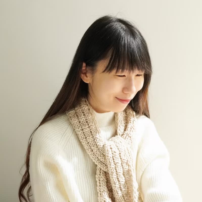 【體驗】【台北棒針編織】鬆餅格圍巾 / 毛線編織體驗