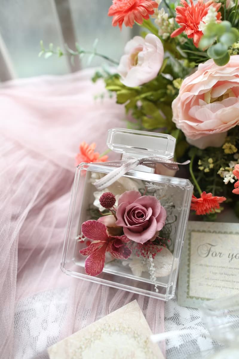 聖誕禮盒-永生花潔凈光透香水花瓶