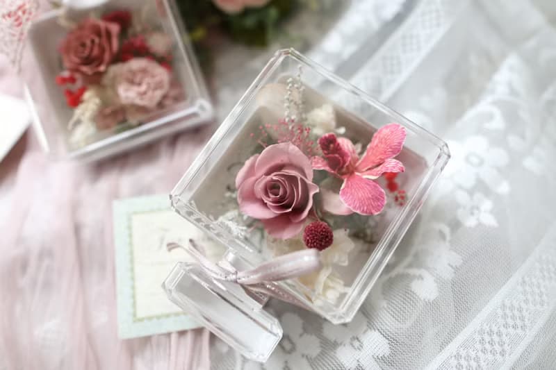 聖誕禮盒-永生花潔凈光透香水花瓶