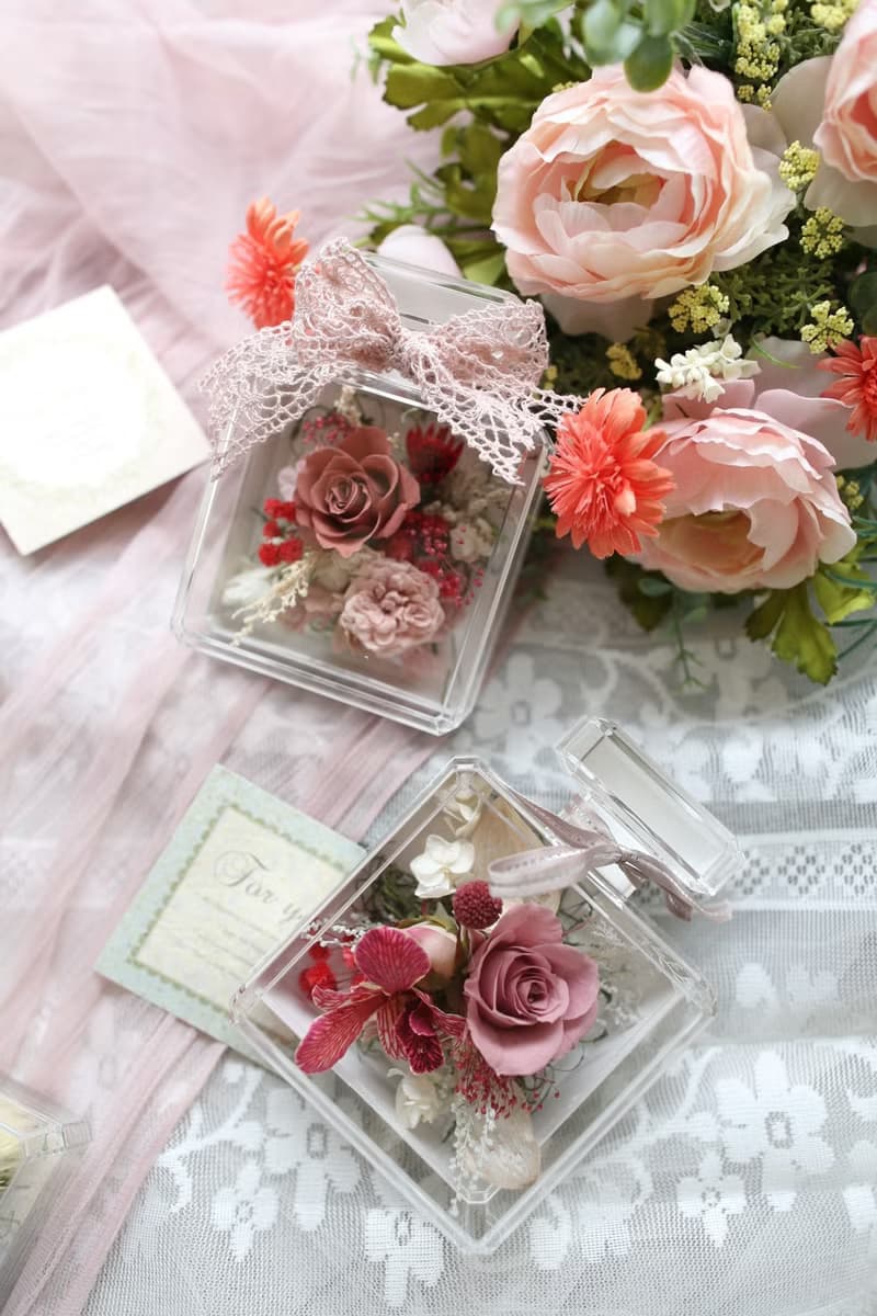 聖誕禮盒-永生花潔凈光透香水花瓶