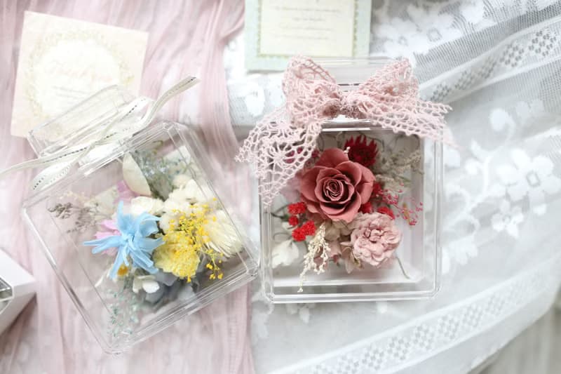 聖誕禮盒-永生花潔凈光透香水花瓶