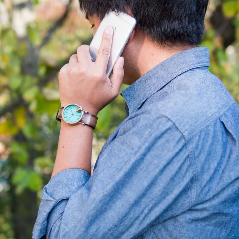 凝望池塘的青蛙款手錶L嫩草色