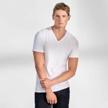 Bread & Boxers 兩件組 V-Neck 有機棉男用V領T - 白