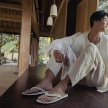 indosole 環保拖鞋 經典款 海鹽白 男