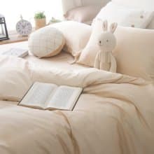 TL2000奶茶X奶油黃/300織天絲萊賽爾床包枕套/床包被套組/ 台灣製