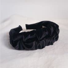 black velvet shirring hairband handmade headband