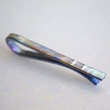 Titanium tie bar・純チタンネクタイピン=叩き5１mm=