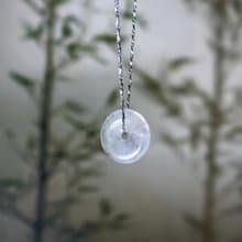 【願‧平安】玻璃種翡翠平安扣項鍊 | 天然緬甸玉翡翠A貨 | 送禮