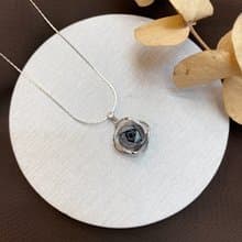 【送禮首選】Re-Re蠶絲金工—【新上市】石墨綠雙流線項鍊