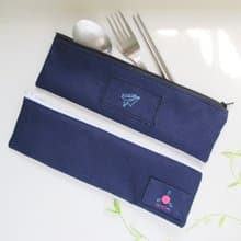 【紙飛機飛高高】餐具袋 / 文具袋 YKK拉鍊 台灣帆布 手工刺繡