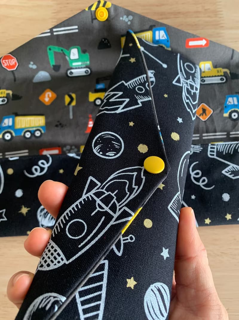 文青風環保純棉筷袋 出發去月球 神秘黑 日本 潮物 收納 手作餐具