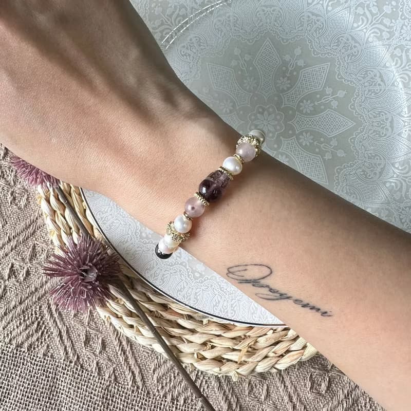 珍珠迷你極光23貔貅彈性手鍊