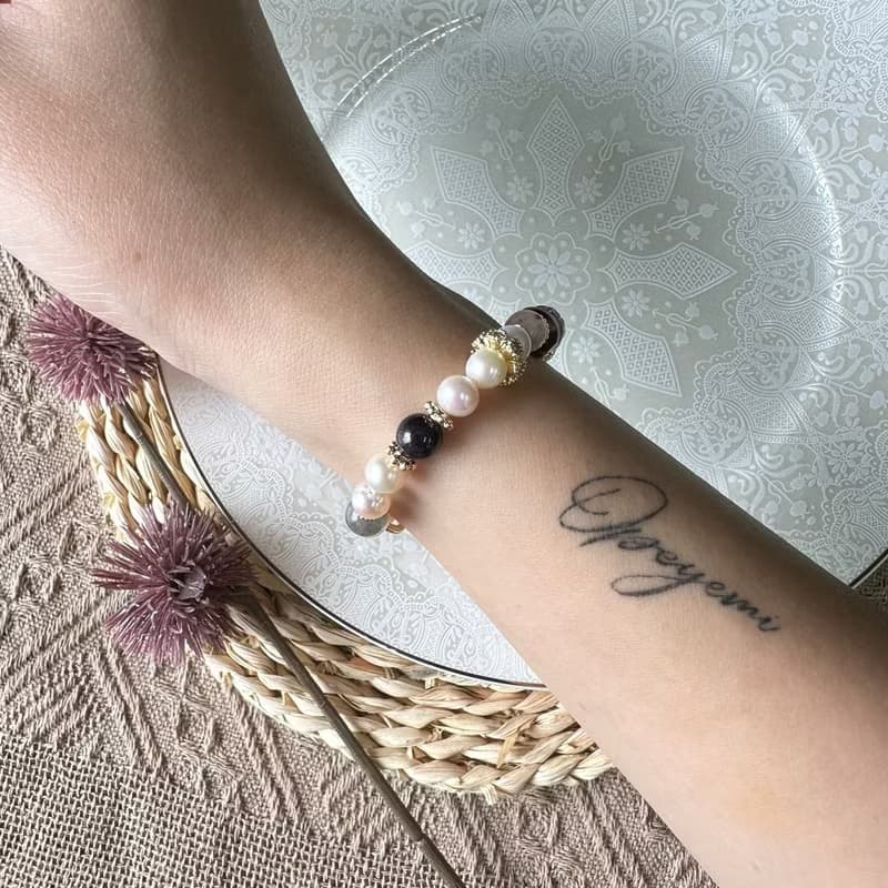 珍珠迷你極光23貔貅彈性手鍊