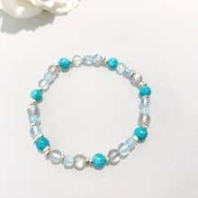 Ops Amazonite bracelet-天河石/海水藍寶/純銀/拉長石/幸運/手鍊