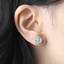 冰種緬甸玉耳環 / 925純銀 | 天然A貨翡翠耳環