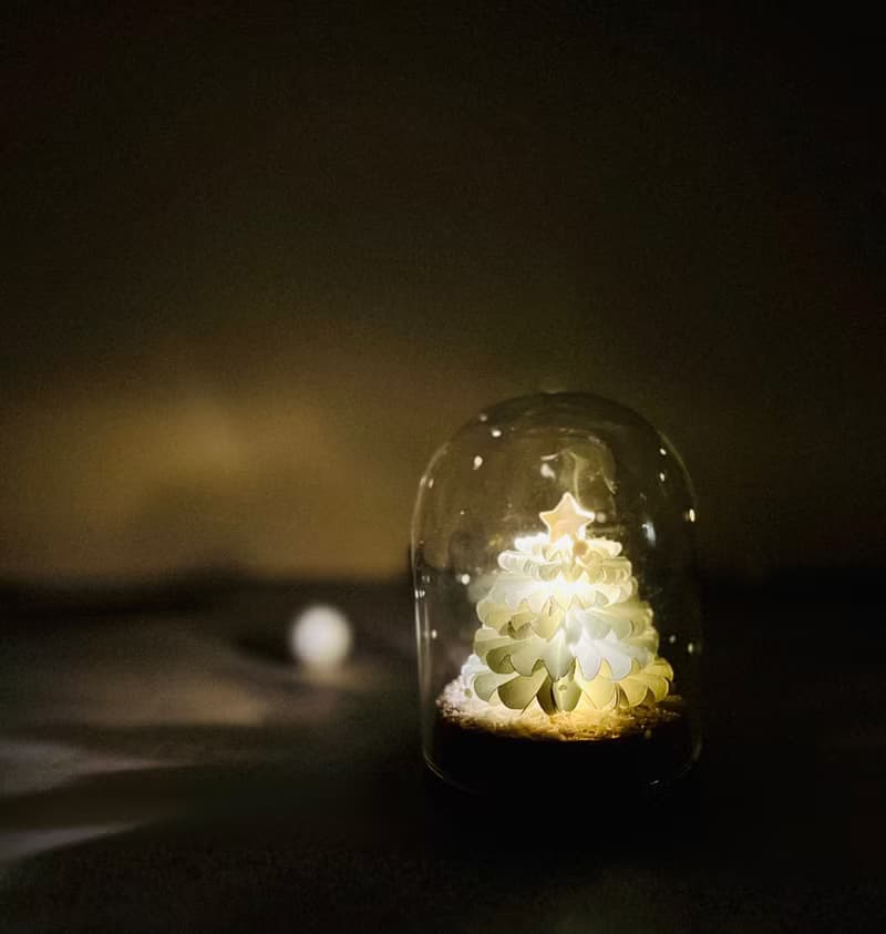 手作霧淞綠聖誕樹 燈飾卡片/DIY聖誕禮盒/材料包/交換禮物