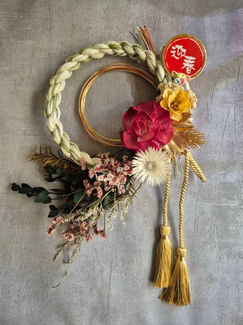 日式注連繩-豐年 新年.過年.蛇年掛飾.花禮.附禮盒