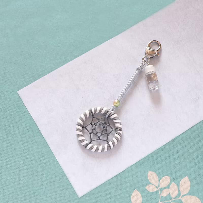 【限量】海之貝殼丨禮物 手作雙色 捕夢網吊飾 鑰匙扣-微醺灰