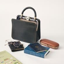 【生日禮物】口金方琴包 - 碧玉綠 / 手提包 斜背包 側背包