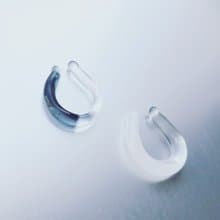 Glass Hoop Ear Cuffs Large / White or Black