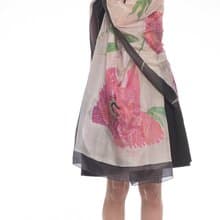 Floral Silk Shawl/ Hand painted Silk Scarf- Ruby Peonies