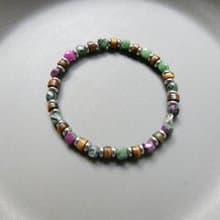 量身訂製/醫療鋼/天然石手鍊/紅綠寶/黃虎眼石